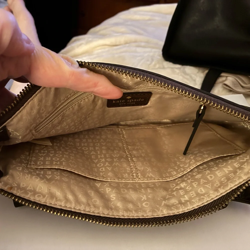 EUC- Kate Spade Knightsbridge Byrd Clutch Chestnut Brown Patent Leather